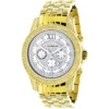 Luxurman Men's Diamond Raptor Yellow Gold Plated Watch 0.5ct
