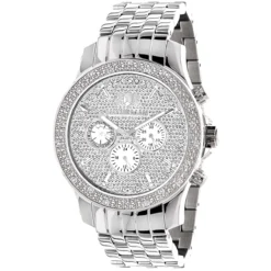 Luxurman Men's Real Diamond Watch 0.25ct