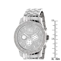 Luxurman Men's Real Diamond Watch 0.25ct -PNZ Watches Shop luxurman mens real diamond watch 020ct p 35220 ruler 1