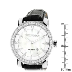 Luxurman Men's VS Diamond Watch 4 Ct White MOP 9 Luxurman Men's VS Diamond Watch 4 Ct White MOP -PNZ Watches Shop luxurman mens vs diamond watch 450ct white mop p 8271 ruler