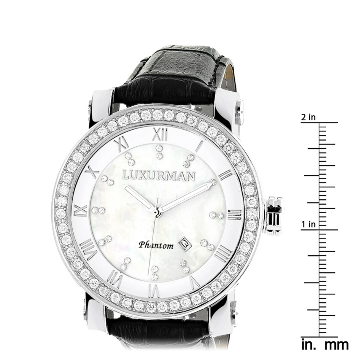 Luxurman Men's VS Diamond Watch 4 Ct White MOP 5 Luxurman Men's VS Diamond Watch 4 Ct White MOP - Image 5