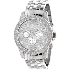 Luxurman Men's Designer Diamond Watch 0.50ct