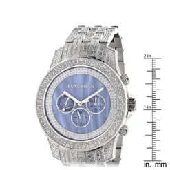 Luxurman Men's Real Diamond Wrist Watch 1.25ct -PNZ Watches Shop luxurman mens watches real diamond wrist watch 125ct p 8267 ruler