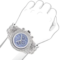 Luxurman Men's Real Diamond Wrist Watch 1.25ct -PNZ Watches Shop luxurman mens watches real diamond wrist watch 125ct p 8267bod