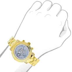 Luxurman Real Diamond Watch For Women 0.3ct Yellow Gold Plated Montana -PNZ Watches Shop luxurman real diamond watch for women 03ct yellow gold plated montana bod