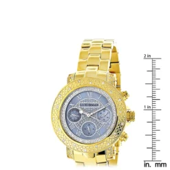Luxurman Real Diamond Watch For Women 0.3ct Yellow Gold Plated Montana -PNZ Watches Shop luxurman real diamond watch for women 03ct yellow gold plated montana ruler