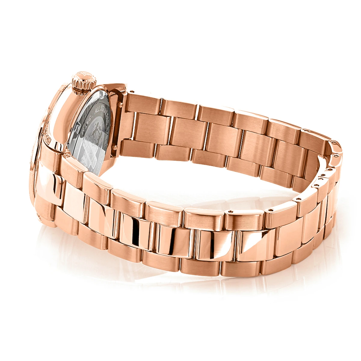 Luxurman Rose Gold Plated Diamond Watch For Women Tribeca Swiss Quartz 2 Luxurman Rose Gold Plated Diamond Watch For Women Tribeca Swiss Quartz - Image 2