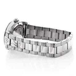 Luxurman Tribeca Women's Diamond Bezel & Band Watch 3ct Platinum Plated -PNZ Watches Shop luxurman tribeca womens diamond bezel band watch 3ct platinum platedback