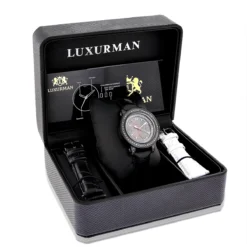 Luxurman Black Diamond Watch For Women 2.15 Carats -PNZ Watches Shop luxurman watches black diamond watch for women 215 carats p 49995box