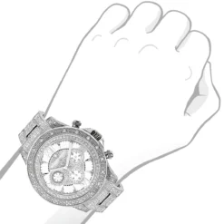 Luxurman Iced Out Men's Diamond Watch 1.25ct -PNZ Watches Shop luxurman watches iced out mens diamond watch 125ct 3