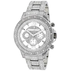 Luxurman Iced Out Men's Diamond Watch 1.25ct