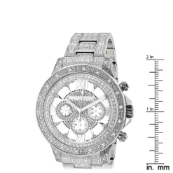 Luxurman Iced Out Men's Diamond Watch 1.25ct -PNZ Watches Shop luxurman watches iced out mens diamond watch 125ct ruler