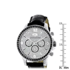 Luxurman Men's Black Diamond Watch 3ct -PNZ Watches Shop luxurman watches mens black diamond watch 3ct p 35268 ruler