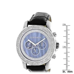 Luxurman Men's Diamond Watch 0.25ct Blue MOP -PNZ Watches Shop luxurman watches mens diamond watch 025ct blue mop p 9701 ruler