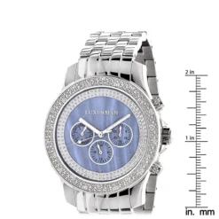 Luxurman Men's Diamond Watch 0.25ct Blue -PNZ Watches Shop luxurman watches mens diamond watch 025ct blue p 9303 ruler