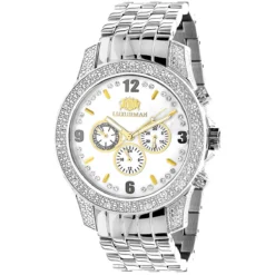 Luxurman Men's Diamond Watch 0.50ct