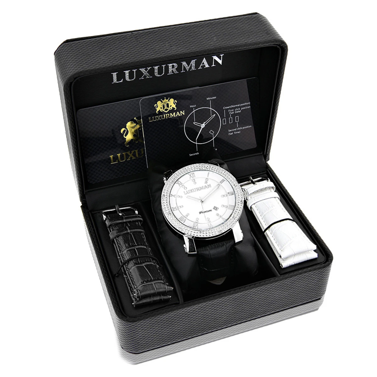 Luxurman Men's VS Diamond Watch .18ct White MOP 4 Luxurman Men's VS Diamond Watch .18ct White MOP - Image 4