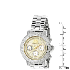 Luxurman Women's Diamond Watch 0.3ct Two Tone Gold Plated -PNZ Watches Shop luxurman womens diamond watch 03ct two tone gold plated ruler