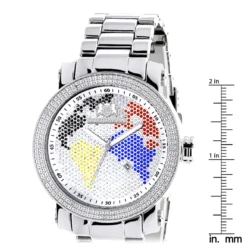 Luxurman World Map Men's Diamond Watch 0.12ct 9 Luxurman World Map Men's Diamond Watch 0.12ct -PNZ Watches Shop luxurman world map mens diamond watch 012ct p 8539 ruler