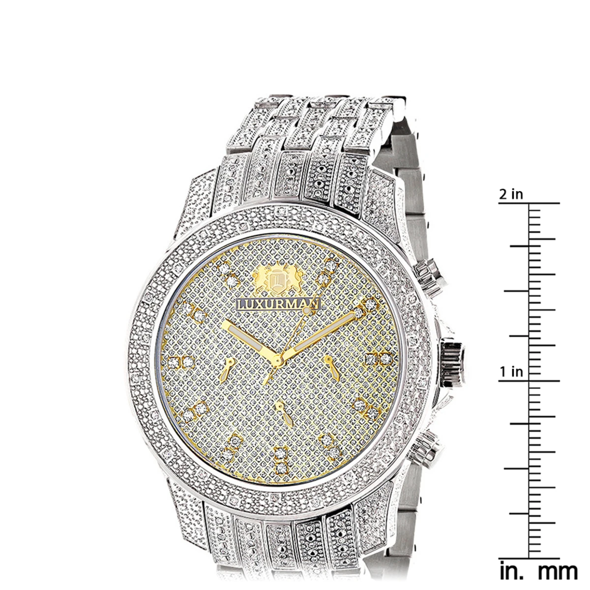 Luxurman Wrist Men's Diamond Watch 1.25ct 5 Luxurman Wrist Men's Diamond Watch 1.25ct - Image 5