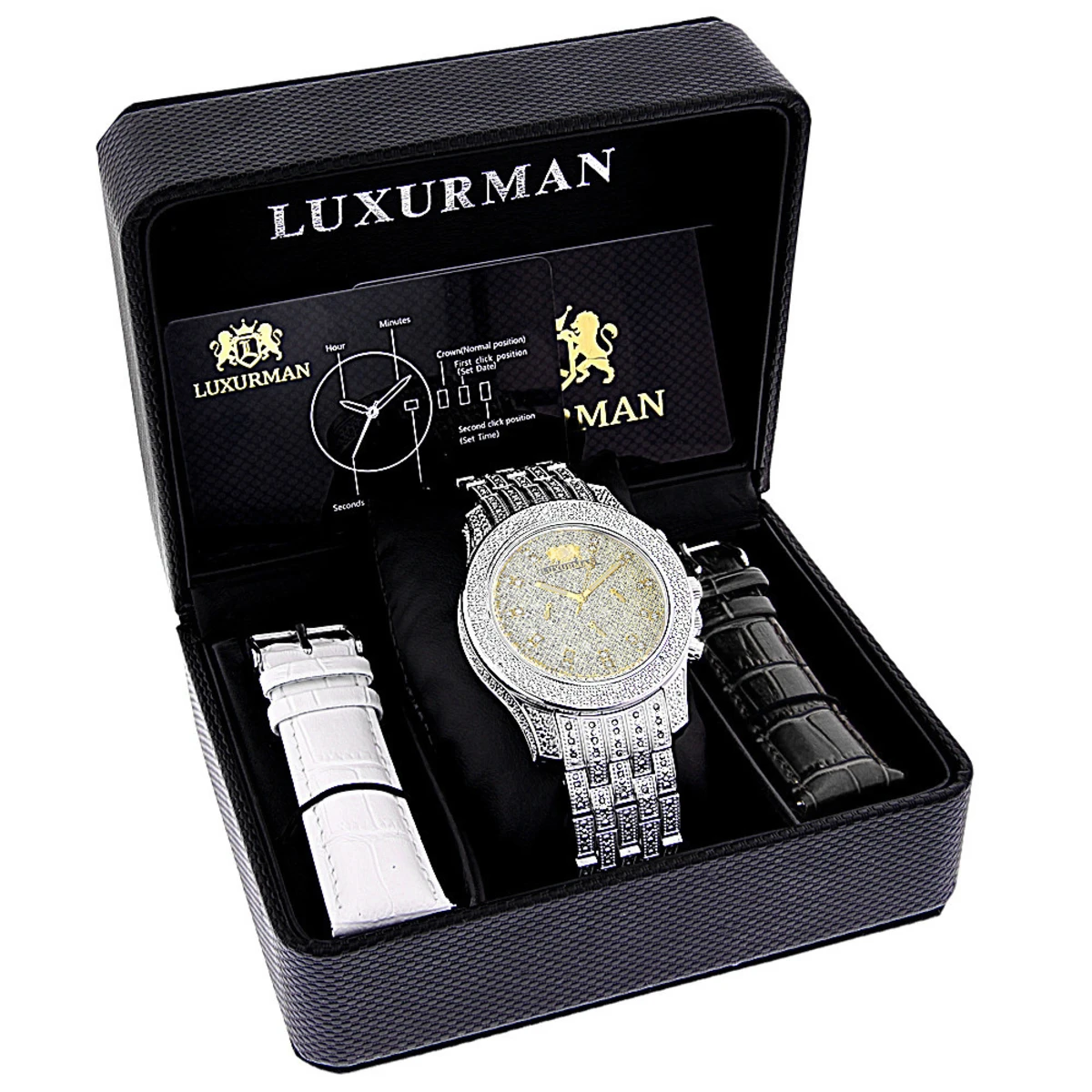 Luxurman Wrist Men's Diamond Watch 1.25ct 4 Luxurman Wrist Men's Diamond Watch 1.25ct - Image 4