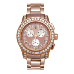 Luxury Diamond Men's Aqua Master Rose Gold Watch 8.00ct