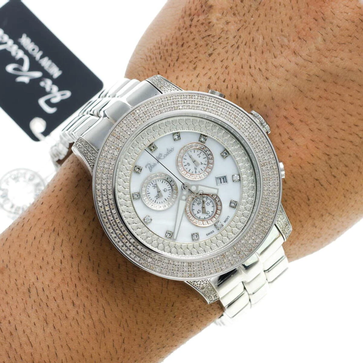 Luxury Joe Rodeo Pilot Men's Diamond Watch 3.15 7 Luxury Joe Rodeo Pilot Men's Diamond Watch 3.15 - Image 7