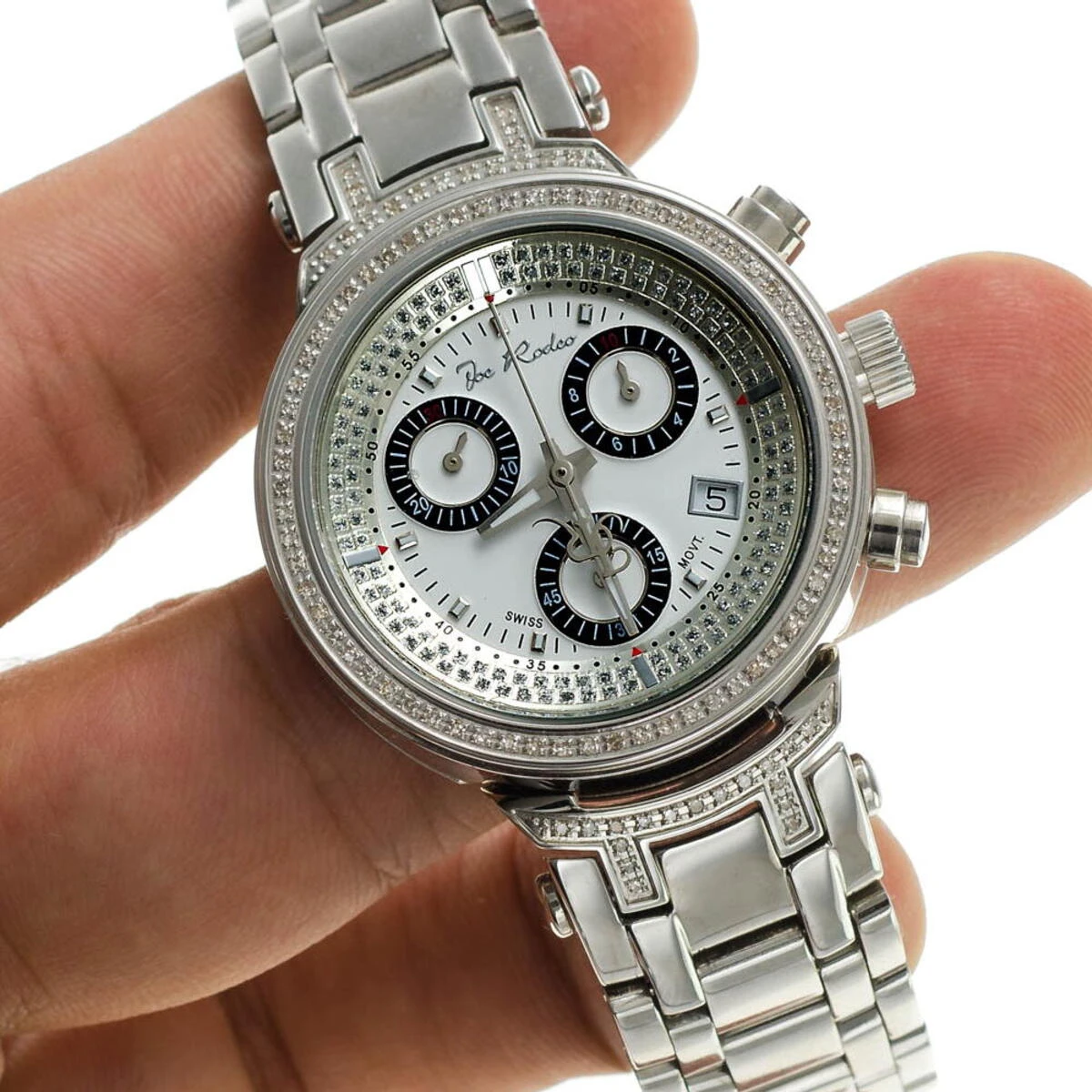 Master Ladies Joe Rodeo Diamond Watch 0.90ct White 7 Master Ladies Joe Rodeo Diamond Watch 0.90ct White - Image 7