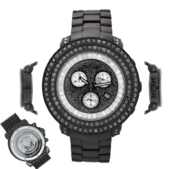 Men's Black Diamond 8.00ct Joe Rodeo Junior Watch 11 Men's Black Diamond 8.00ct Joe Rodeo Junior Watch -PNZ Watches Shop mens black diamond watches 800ct joe rodeo junior p 42323 main2