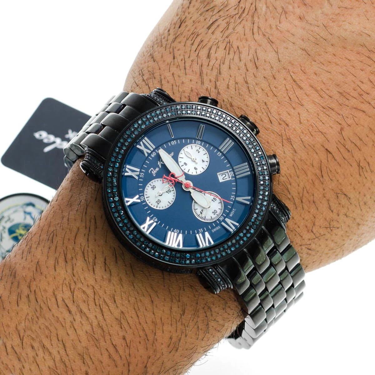 Men's Blue Diamond Joe Rodeo Classic Watch 3.5 6 Men's Blue Diamond Joe Rodeo Classic Watch 3.5 - Image 6