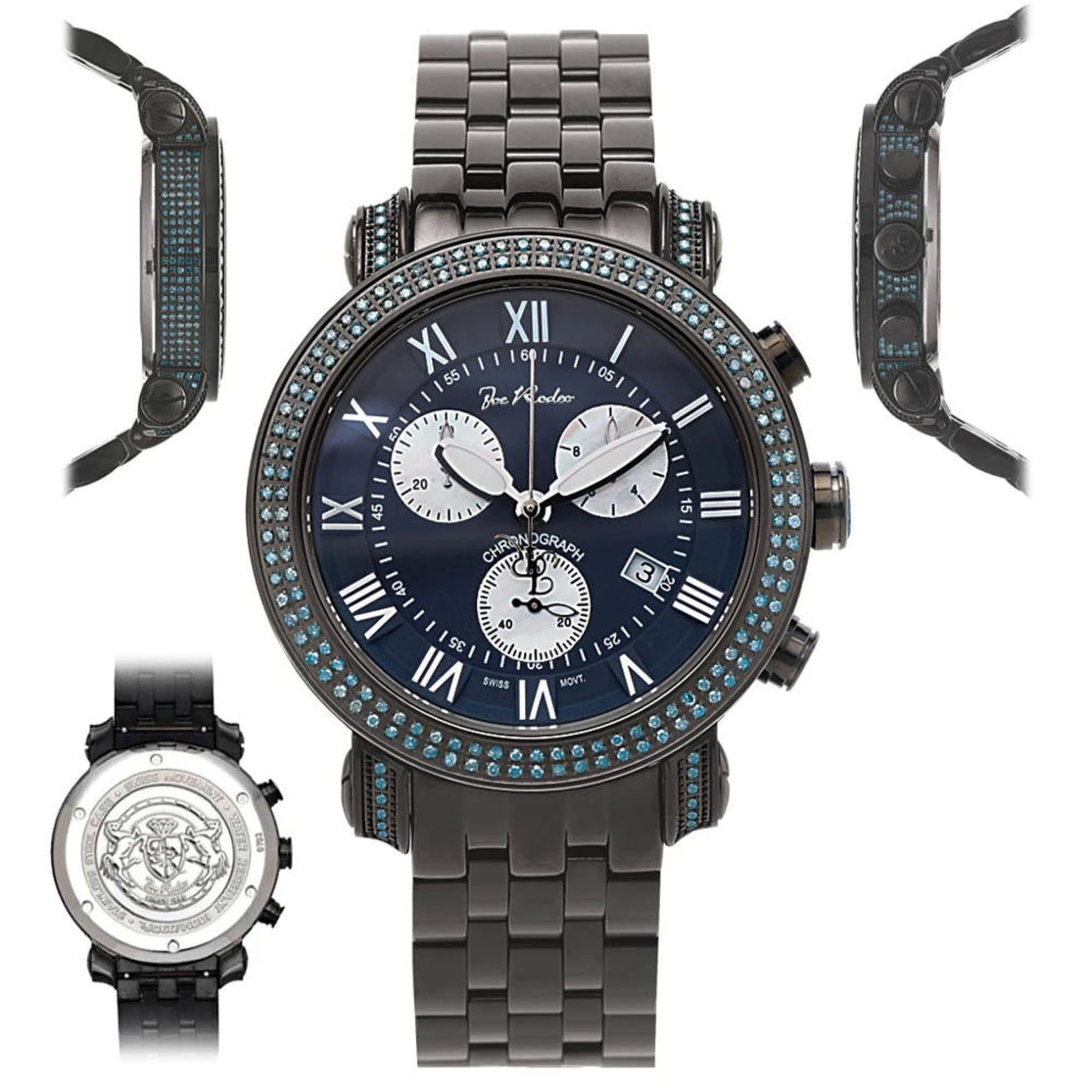 Men's Blue Diamond Joe Rodeo Classic Watch 3.5 11 Men's Blue Diamond Joe Rodeo Classic Watch 3.5 - Image 11