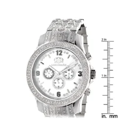 Men's Diamond Band Watch By LUXURMAN 1 Carat -PNZ Watches Shop mens diamond band watch by luxurman 1 carat ruler