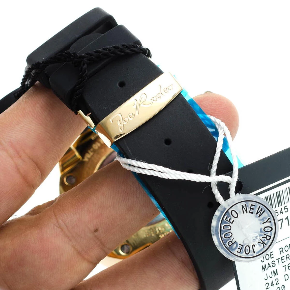 Men's Diamond Bezel Watch By Joe Rodeo: Master Model 2.20ct Yellow Gold Plated 9 Men's Diamond Bezel Watch By Joe Rodeo: Master Model 2.20ct Yellow Gold Plated - Image 9