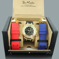 Men's Diamond Bezel Watch By Joe Rodeo: Master Model 2.20ct Yellow Gold Plated 13 Men's Diamond Bezel Watch By Joe Rodeo: Master Model 2.20ct Yellow Gold Plated -PNZ Watches Shop mens diamond bezel watch by joe rodeo master model 220ct yellow p 46815box