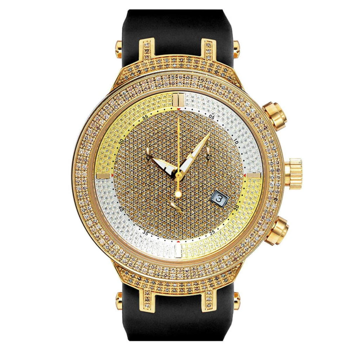 Men's Diamond Joe Rodeo Watch 2.20ct Yellow Gold Master 1 Men's Diamond Joe Rodeo Watch 2.20ct Yellow Gold Master