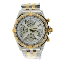Men's Diamond Watch Breitling Crosswind White Dial
