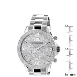 Men's Real Diamond Watch By Luxurman Liberty 0.2ct Swiss Mvt W Steel Band 7 Men's Real Diamond Watch By Luxurman Liberty 0.2ct Swiss Mvt W Steel Band -PNZ Watches Shop mens diamond watch by luxurman 02ct new arrival midsize ruler
