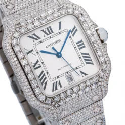 Men's Diamond Watch Cartier Santos De Cartier 40mm White Dial -PNZ Watches Shop mens diamond watch cartier santos de cartier 40 mm white dial w01213 0E8A3017 42bc0165 bea7 416d b69d 9b6e7a68d834 2048x2048