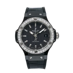 Men's Diamond Watch Hublot Big Bang 38mm Black Dial