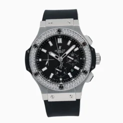 Men's Diamond Watch Hublot Big Bang 44mm Black Dial
