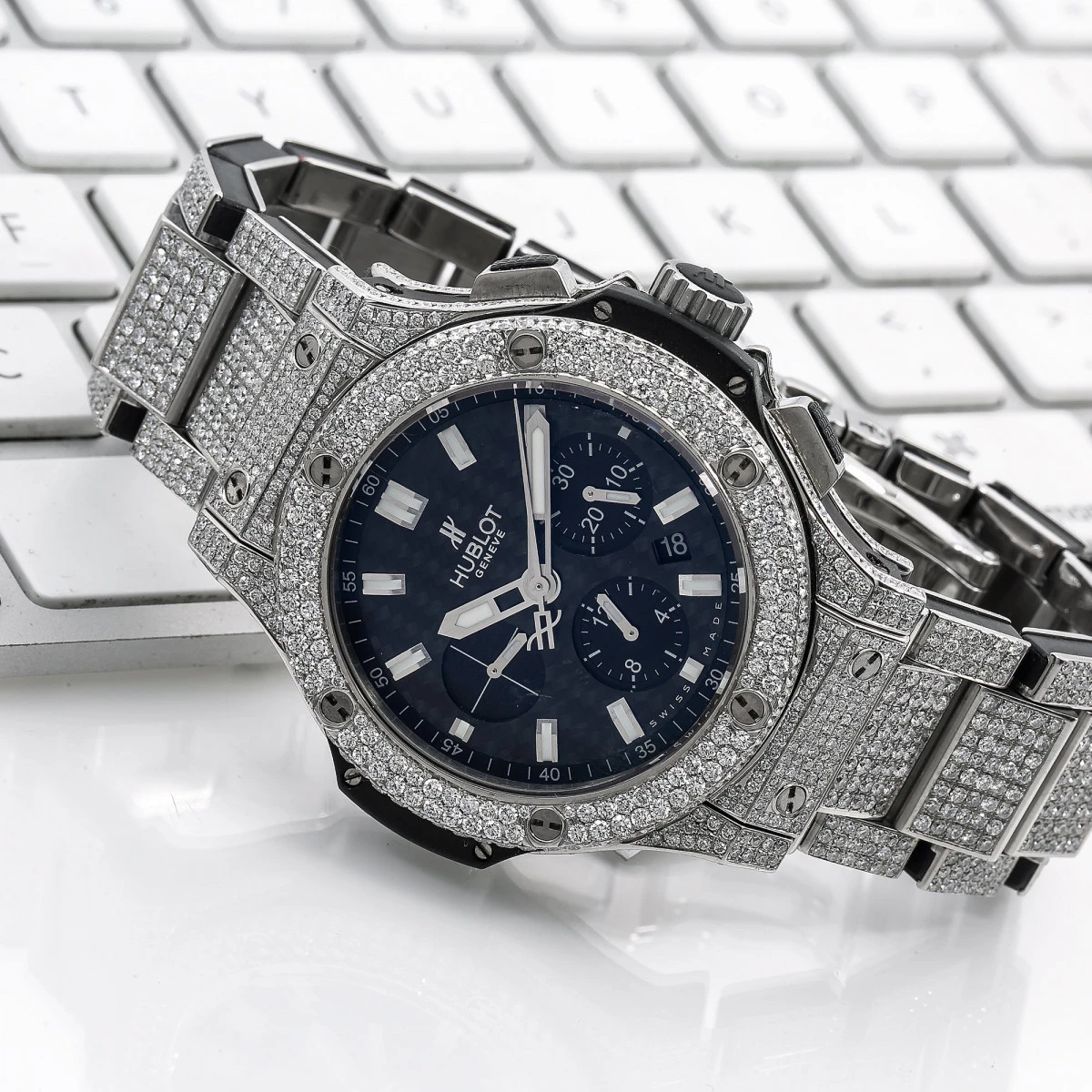 Men's Diamond Watch Hublot Big Bang 44mm Black Dial W00896 2 Men's Diamond Watch Hublot Big Bang 44mm Black Dial W00896 - Image 2