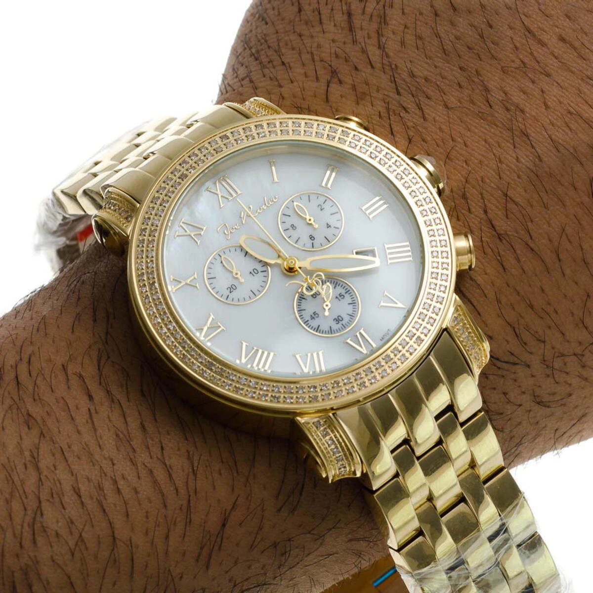 Men's Diamond Watch Joe Rodeo Classic 1.75ct Yellow 7 Men's Diamond Watch Joe Rodeo Classic 1.75ct Yellow - Image 7