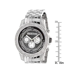 Men's Diamond Watch: Luxurman 0.50ct -PNZ Watches Shop mens diamond watch luxurman 050ct p 47727 ruler