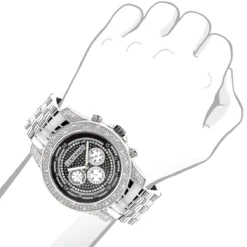 Men's Diamond Watch: Luxurman 0.50ct -PNZ Watches Shop mens diamond watch luxurman 050ct p 47727bod