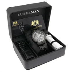 Men's Diamond Luxurman Black Diamond Watch 2ct Liberty 8 Men's Diamond Luxurman Black Diamond Watch 2ct Liberty -PNZ Watches Shop mens diamond watches luxurman black diamond watch 2ct liberty box