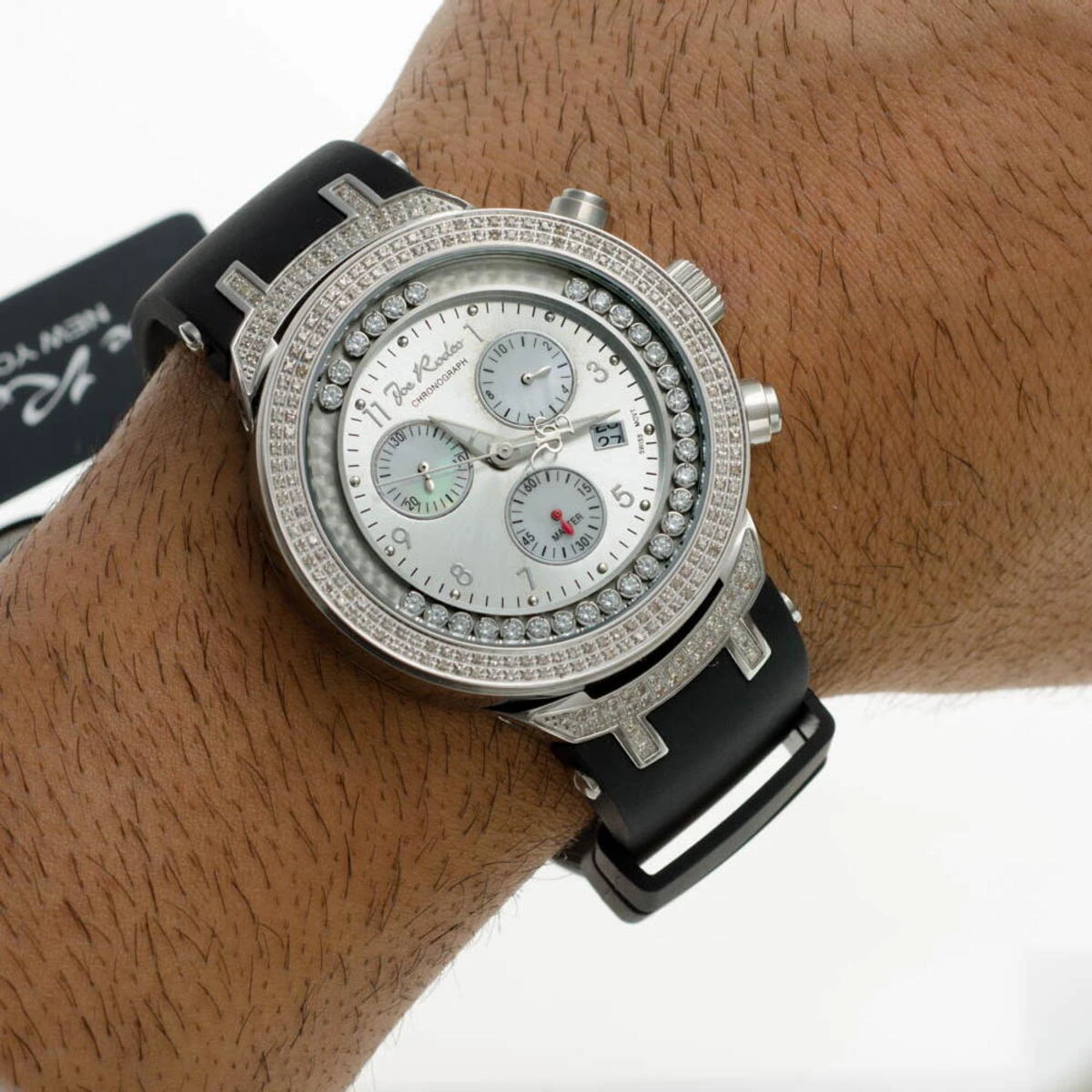 Men's Floating Diamond Watch 2.20ct Joe Rodeo Master 7 Men's Floating Diamond Watch 2.20ct Joe Rodeo Master - Image 7