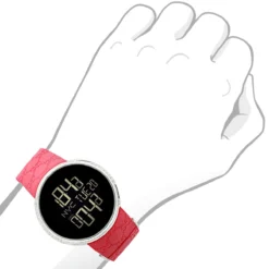 Men's Gucci I-Gucci Luxury 3.10ct Diamond Watch With Digital Steel Case & Red Rubber YA114212 -PNZ Watches Shop mens gucci luxury diamond watch 310ct p 42329 bod