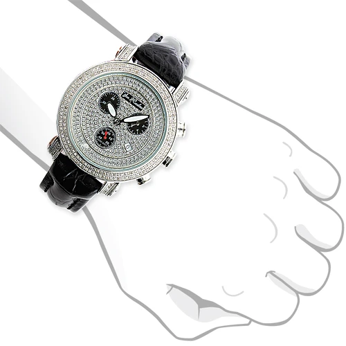 Men's Joe Rodeo Classic Diamond Bezel Watch 3.5ct 3 Men's Joe Rodeo Classic Diamond Bezel Watch 3.5ct - Image 3