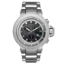 Men's Joe Rodeo Watch 4.00ct Diamonds Razor Black
