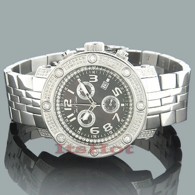 Men's Joe Rodeo JoJo Apollo Black Dial Diamond Watch 1.70ct 2 Men's Joe Rodeo JoJo Apollo Black Dial Diamond Watch 1.70ct - Image 2